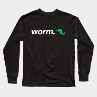 green worm on a string Long Sleeve T-Shirt